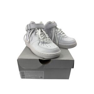 Nike Air Force 1 sneakers Mid LE Size 10.5 C triple white youth shoes DH2934-111